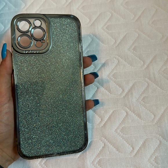 iPhone 12 Pro Max Phone Case (glittery blue) - Picture 4 of 4